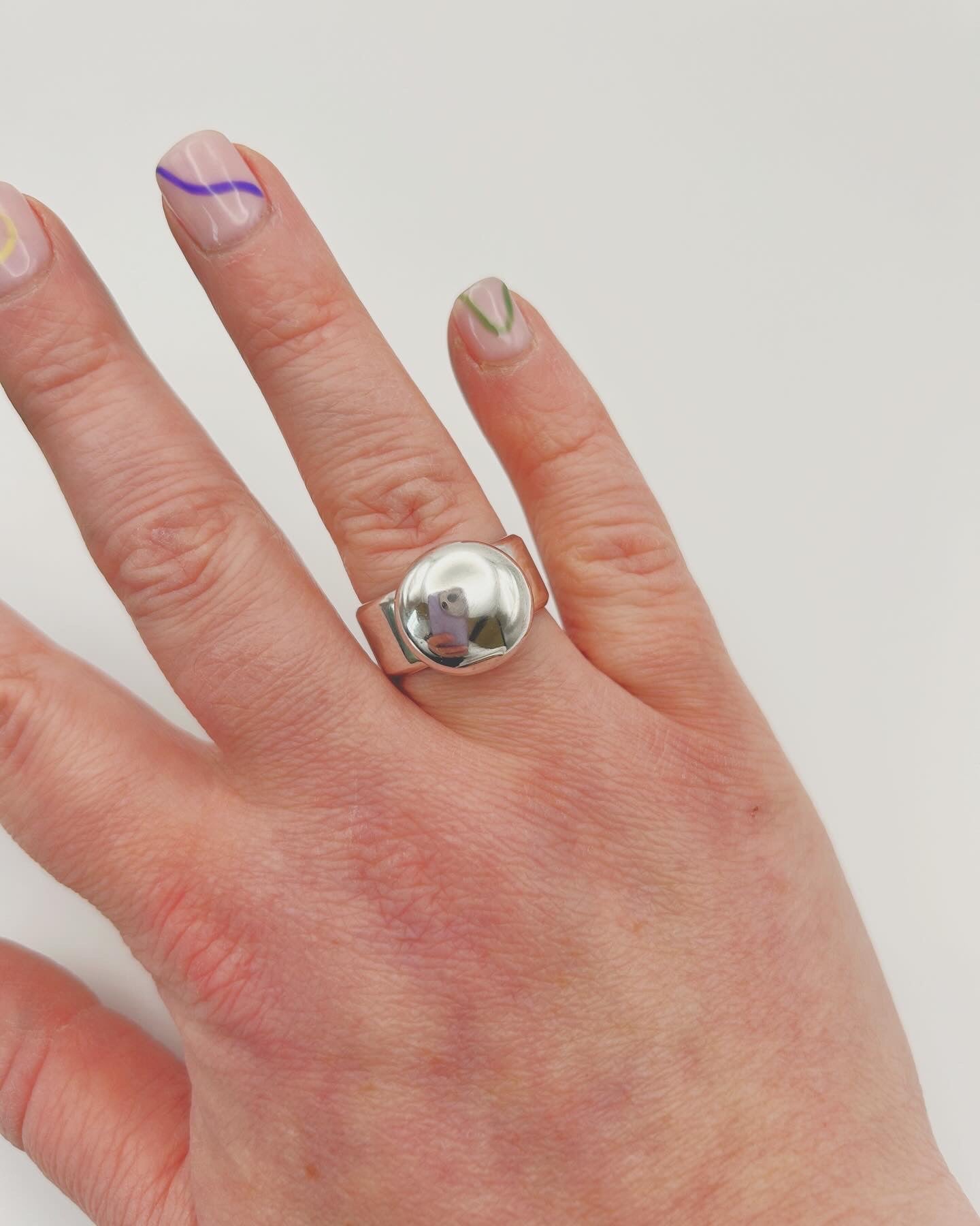 Chunky Button Ring